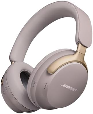 Bose QuietComfort Ultra Wireless Noise Cancelling Headphones with Spatial Audio, Over-the-Ear Headphones with Mic, Up to 24 Hours of Battery Life, Sandstone - Limited Edition Color