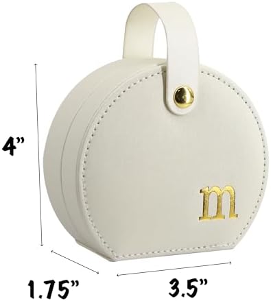 COLLECTIVE HOME - Travel Jewelry Case, Elegant Half-Moon Design with Gold Monogram, Detachable Handle, Personalized Accessory Organizer, Gift for Fashion-Forward Women and Teens (m) - Image 2