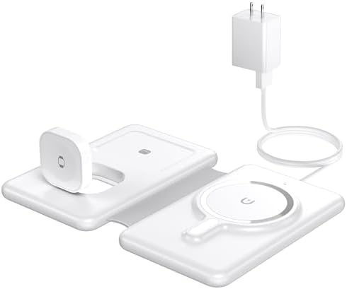 Magnetic Wireless Charger for iPhone: 3 in 1 Travel Charging Station for Apple Devices for iPhone 15 14 13 12 Pro Max Plus - Foldable Charging Pad for Apple Watch Series & Airpods 3 2 Pro - Image 9