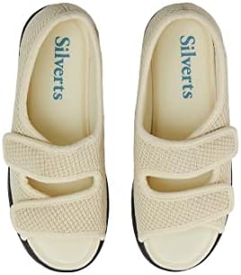 Silverts Open Toe Shoes for Women - Extra Wide Sandals for Diabetes Lymphedema Edema Arthritis - Non Slip Adaptive Slippers - Image 4