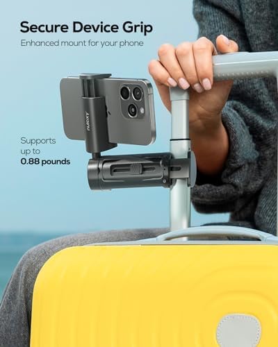 Nulaxy Sturdy Airplane Phone Holder, Patented 3D Rotation with 900° Technology, Universal Phone Holder Mount, Hands-Free Pocket-Sized Must Have Travel Essentials for Plane Tray, Home, Kitchen, Office - Image 4