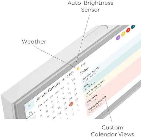 Skylight Calendar: 15 inch Digital Calendar & Chore Chart, Smart Touchscreen Interactive Display for Family Schedules - Wall Mount Included - Image 6