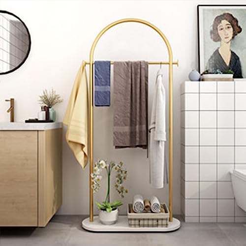 Gold Clothing Rack, Modern Clothes Rack with Marble Base, Heavy-duty Coat Racks Freestanding for Boutiques, Can Hang Jacket Garment, Hat, Scarf, Organize Shoes 31.5" W - Image 7