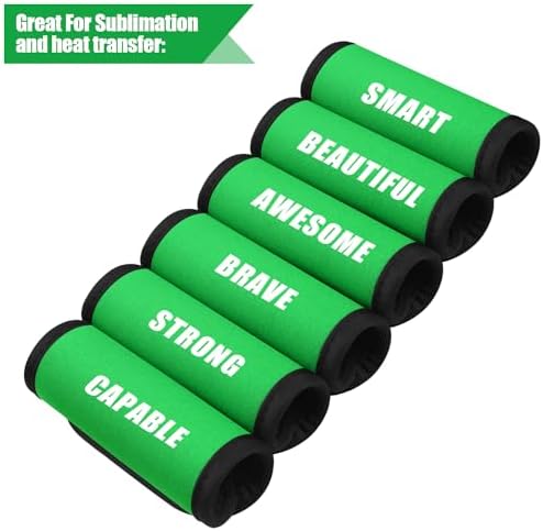 6 Pack Luggage Handle Wrap, Luggage Handle Wraps for Suitcase, Grass Green Luggage Tags, Suitcase Tags identifiers for Travel Accessories - Image 5
