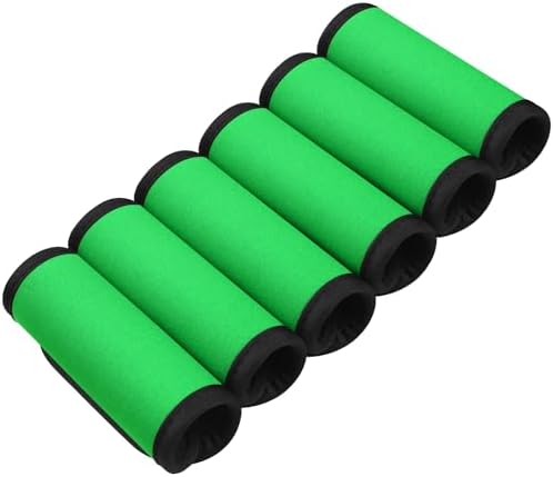 6 Pack Luggage Handle Wrap, Luggage Handle Wraps for Suitcase, Grass Green Luggage Tags, Suitcase Tags identifiers for Travel Accessories