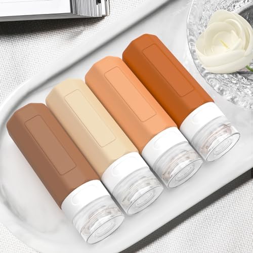 Travel Bottles for Toiletries, 3oz Tsa Approved Travel Size Containers, BPA Free Leak Proof Travel Containers for Toiletries, Refillable Travel Accessories for Shampoo Conditioner Apricot - Image 6