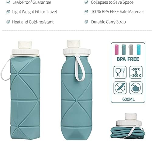 SPECIAL MADE Collapsible Water Bottles Cups Leakproof Valve Reusable BPA Free Silicone Foldable Travel Water Bottle Cup for Gym Camping Hiking Travel Sports Lightweight Durable - Image 3