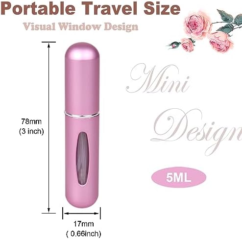 Travel Mini Perfume Refillable Atomizer Container, Portable Perfume Scent Pump Case Fragrance Empty Spray Bottle for Traveling and Outgoing (3 Pack, 5ml) (3 Pcs) - Image 3