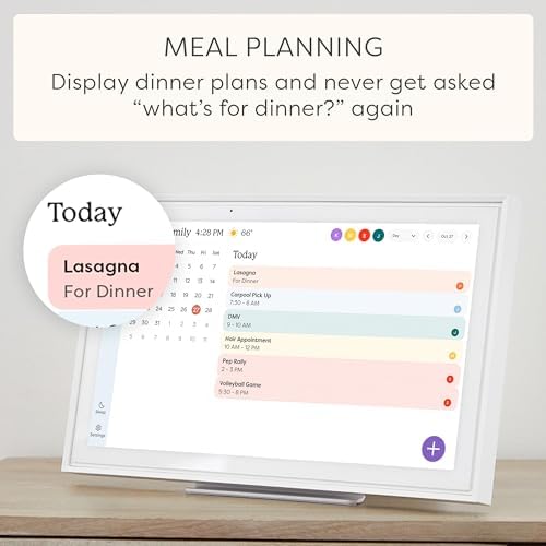 Skylight Calendar: 15 inch Digital Calendar & Chore Chart, Smart Touchscreen Interactive Display for Family Schedules - Wall Mount Included - Image 5