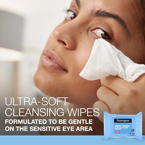 Neutrogena Makeup Remover Wipes, Individually Wrapped Daily Face Wipes for Waterproof Makeup, Travel & On-the-Go Singles, 20 Count - Image 4