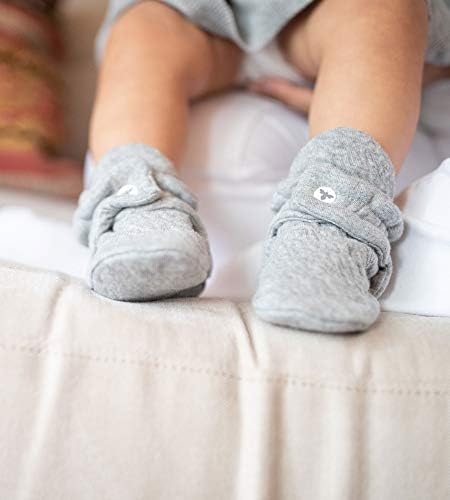 Burt's Bees Baby Baby Booties, Organic Cotton Adjustable Infant Shoes Slipper Sock - Image 5