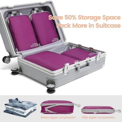 Cambond Compression Packing Cubes for Travel - Travel Bags Luggage Organizers Travel Essentials Compression Cubes for Carry on Suitcases - Image 3