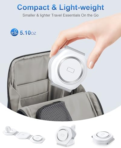 3 in 1 Wireless Charging Station for Apple MagSafe Charger, Foldable Magnetic Travel Charger for Multiple Devices iPhone 15 14 13 12 Series Apple Watch AirPods Pro - Image 3