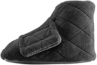 Silvert's Adaptive Clothing & Footwear Women’s Superb Comfort Extra Wide Bootie Slippers for Seniors With Swollen Feet - Image 7