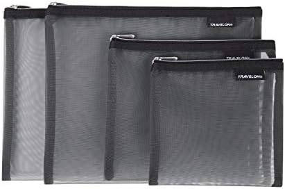 Travelon Set of 4 Mesh Pouches, Gray, 9.5 x 12.75 x 0.5 - Image 2