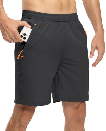 TBMPOY Men's 7" / 9" Running Hiking Shorts Quick Dry Athletic Gym Outdoor Sports Short 3 Zipper Pockets - Image 3