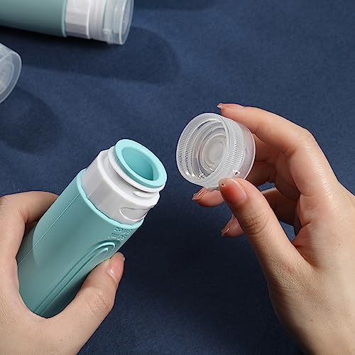 Travel Bottles for Toiletries, 5 Pack TSA Approved Travel Size Containers, 3oz Leak Proof Refillable Travel Accessories for Shampoo Conditioner, BPA Free Travel Bottles with Toiletry Bag - Image 2