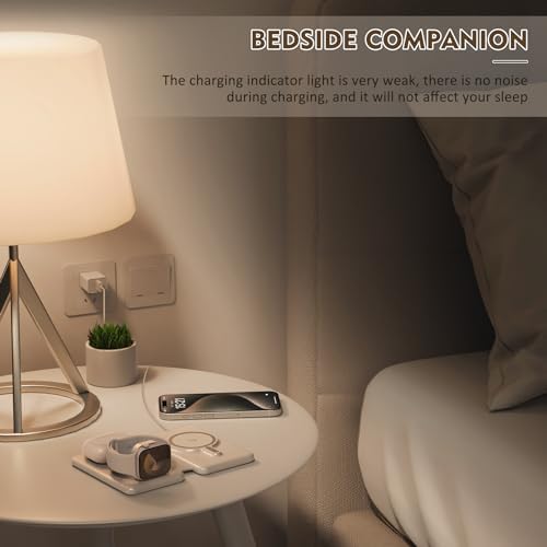 Magnetic Wireless Charger for iPhone: 3 in 1 Travel Charging Station for Apple Devices for iPhone 15 14 13 12 Pro Max Plus - Foldable Charging Pad for Apple Watch Series & Airpods 3 2 Pro - Image 7
