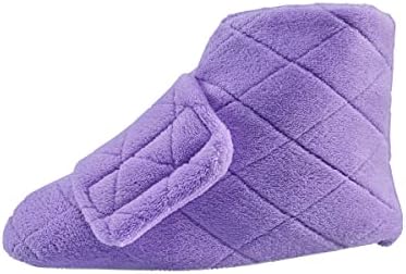 Silvert's Adaptive Clothing & Footwear Women’s Superb Comfort Extra Wide Bootie Slippers for Seniors With Swollen Feet