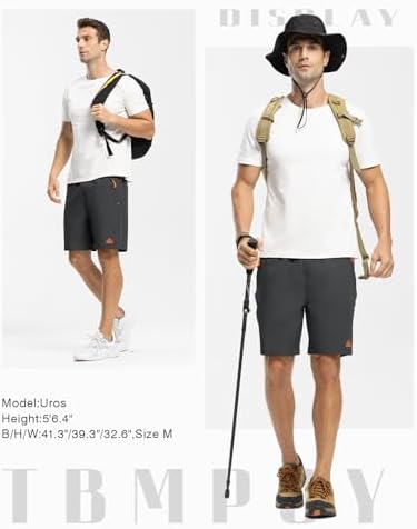 TBMPOY Men's 7" / 9" Running Hiking Shorts Quick Dry Athletic Gym Outdoor Sports Short 3 Zipper Pockets - Image 7