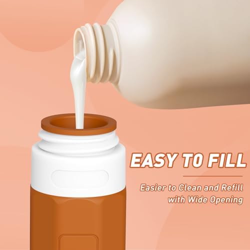 Travel Bottles for Toiletries, 3oz Tsa Approved Travel Size Containers, BPA Free Leak Proof Travel Containers for Toiletries, Refillable Travel Accessories for Shampoo Conditioner Apricot - Image 2