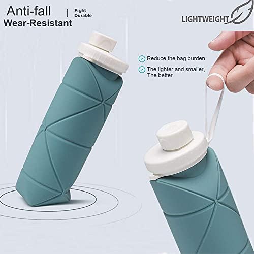 SPECIAL MADE Collapsible Water Bottles Cups Leakproof Valve Reusable BPA Free Silicone Foldable Travel Water Bottle Cup for Gym Camping Hiking Travel Sports Lightweight Durable - Image 4