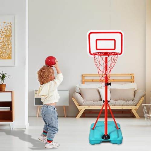 Toddler Basketball Hoop for Kids Boys Girls Portable Basketball Goals Indoor Outdoor Play Outside Backyard Toys for 2 3 4 5 6 Year Old Birthday Gift - Image 2