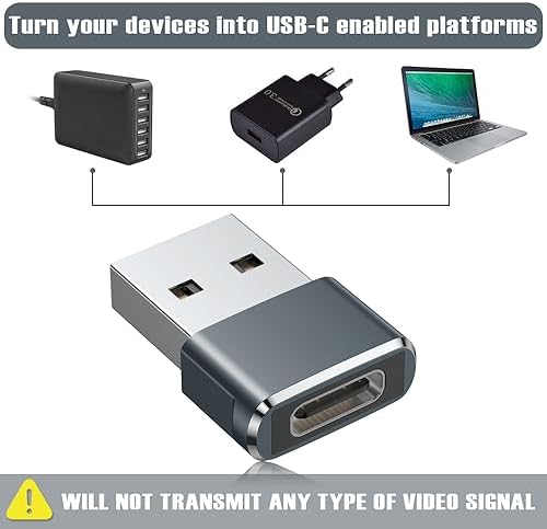 Basesailor USB to USB C Adapter 2Pack,USBC Female to A Male OTG Charger Type C Converter for Apple Watch Ultra iWatch 7 8 9,iPhone 15 14 13 Plus Pro Max,AirPods 3,iPad Air,Car,Samsung Galaxy S24 23,16 - Image 6