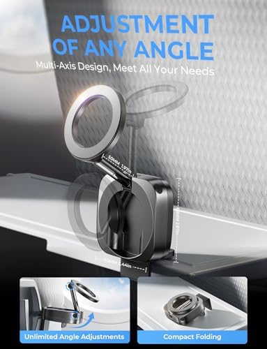LISEN Airplane Phone Holder Travel Essentials for Magsafe Accessories, Universal Handsfree for MagSafe Car Mount Plane Accessories Travel Must Haves Phone Holder Car for Flying Gifts fits iPhone 15 - Image 7