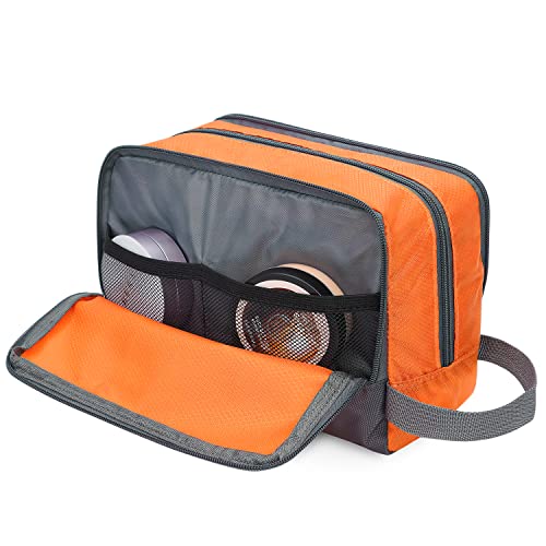 Toiletry Bag for Men/Women Hanging Dopp Kit Water Resistant Shaving Bag Small Toiletry Bag for Traveling (Orange) - Image 6