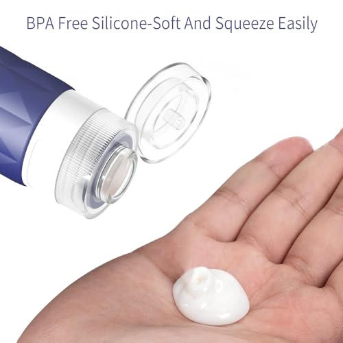 Travel Bottles for Toiletries,3oz Tsa Approved Leak Proof Travel Size Containers,Silicone Squeezable Travel Accessories with Clear Toiletry Bag(5Pack Color-A1) - Image 4