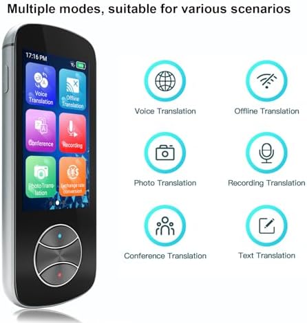 Language Translator Device No WiFi Needed, Instant Two Way Language Translator with 137+ Languages, Offline/Photo/AI Translator Device 2024 Voice Translator for Travel Business Learning - Image 5