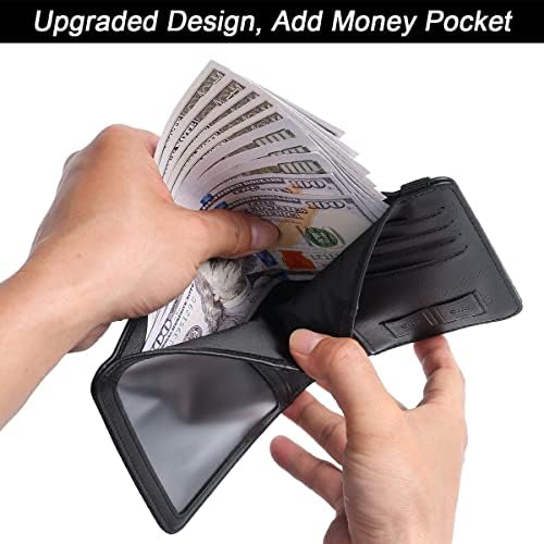 Passport Holder Cover Wallet Travel Essentials Leather Travel Wallet Rfid Blocking Case Vacation Travel Must Haves Travel Accessories for Men Women (110#Black) - Image 3