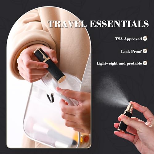 Perfume Travel Refillable Bottle, Tsa Approved 5ml Perfume Atomizer Bottle, Portable Size Sprayer Bottle Luxurious Pocket Perfume Dispenser Pump Transfer Tool for Women Men Travel Accessories. - Image 6