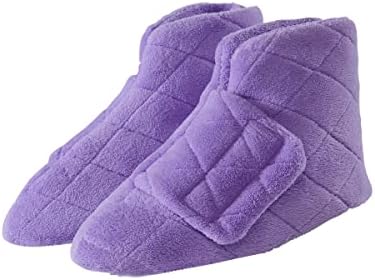 Silvert's Adaptive Clothing & Footwear Women’s Superb Comfort Extra Wide Bootie Slippers for Seniors With Swollen Feet - Image 2