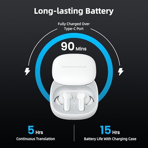 M3 Offline Language Translator Earbuds Support 144 Languages & Accents Translation Two-Way Translation Translator Device - Image 7