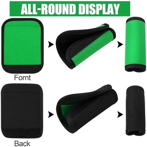 6 Pack Luggage Handle Wrap, Luggage Handle Wraps for Suitcase, Grass Green Luggage Tags, Suitcase Tags identifiers for Travel Accessories - Image 4