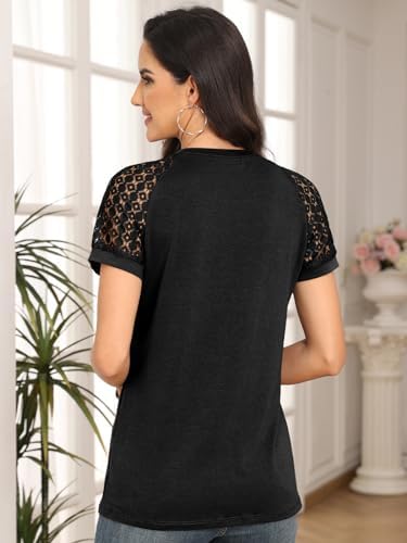 AUTOMET Womens Tshirts Trendy Fashion Tops Lace Short Sleeve Business Tee Shirts Casual Knitted Blouses Summer Outfits 2024 - Image 5
