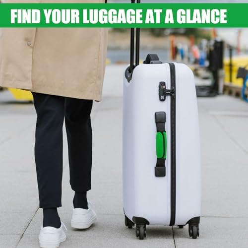 6 Pack Luggage Handle Wrap, Luggage Handle Wraps for Suitcase, Grass Green Luggage Tags, Suitcase Tags identifiers for Travel Accessories - Image 6