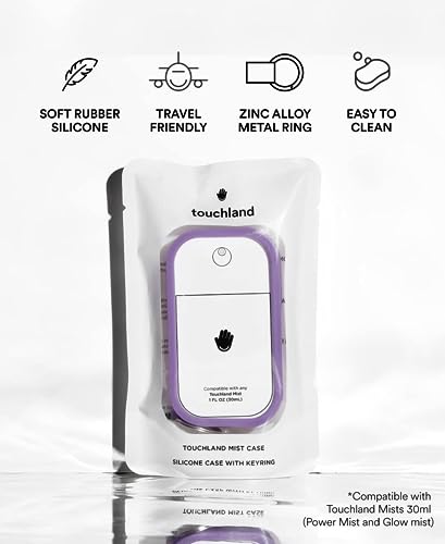 Touchland Mist Case for Power Mist and Glow Mist (1FL OZ), Protective and Stylish Hand Sanitizer Spray Accessory, Silicone Case with Keyring, Purple Haze - Image 4