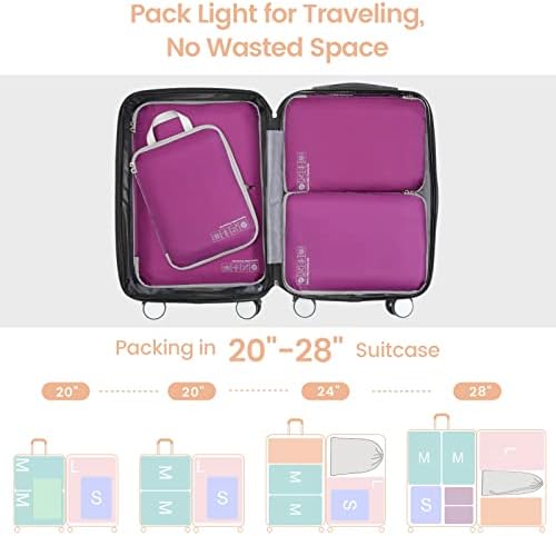 Cambond Compression Packing Cubes for Travel - Travel Bags Luggage Organizers Travel Essentials Compression Cubes for Carry on Suitcases - Image 4