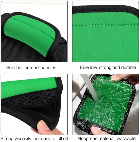 6 Pack Luggage Handle Wrap, Luggage Handle Wraps for Suitcase, Grass Green Luggage Tags, Suitcase Tags identifiers for Travel Accessories - Image 3