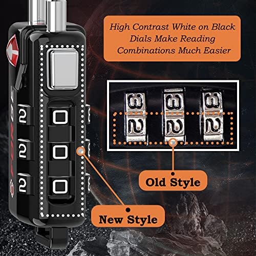 TSA Approved Cable Luggage Locks, Re-settable Combination with Alloy Body - Image 4