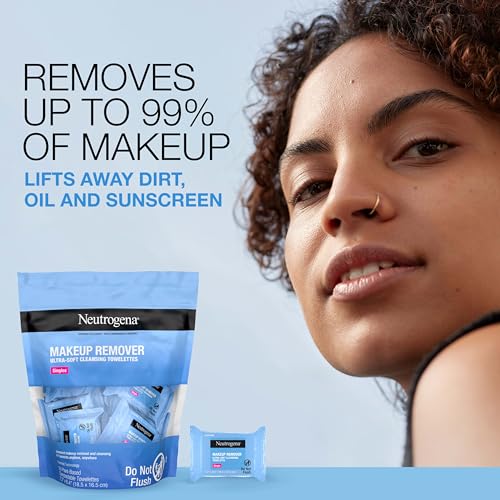Neutrogena Makeup Remover Wipes, Individually Wrapped Daily Face Wipes for Waterproof Makeup, Travel & On-the-Go Singles, 20 Count - Image 2