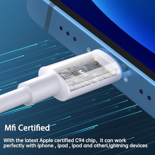 iPhone Charger Fast Charging【MFi Certified】 2Pack 20W PD USB C Wall Fast Charger Block with 6&10FT USB C to Lightning Cable Compatible with iPhone 14 Pro Max/13 Pro Max/12 Pro Max/11Pro/XS/XR/X/8/SE - Image 2