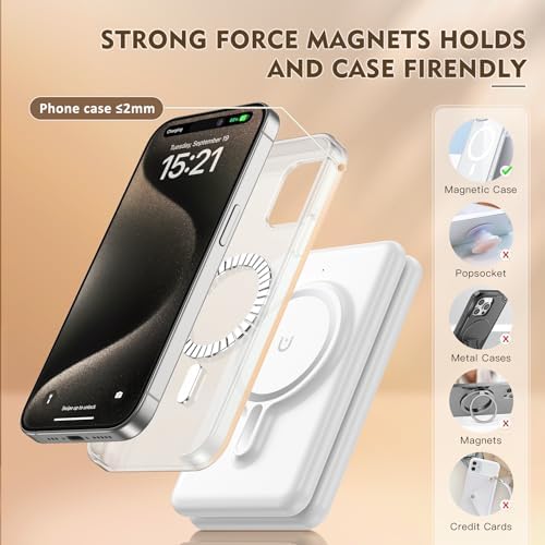 Magnetic Wireless Charger for iPhone: 3 in 1 Travel Charging Station for Apple Devices for iPhone 15 14 13 12 Pro Max Plus - Foldable Charging Pad for Apple Watch Series & Airpods 3 2 Pro - Image 4