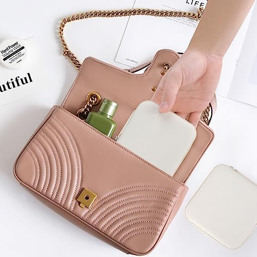 LETURE PU Leather Small Jewelry Box, Travel Portable Jewelry Case for Ring, Pendant, Earring, Necklace, Bracelet Organizer Storage Holder Boxes (WHITE-2PCS) - Image 5