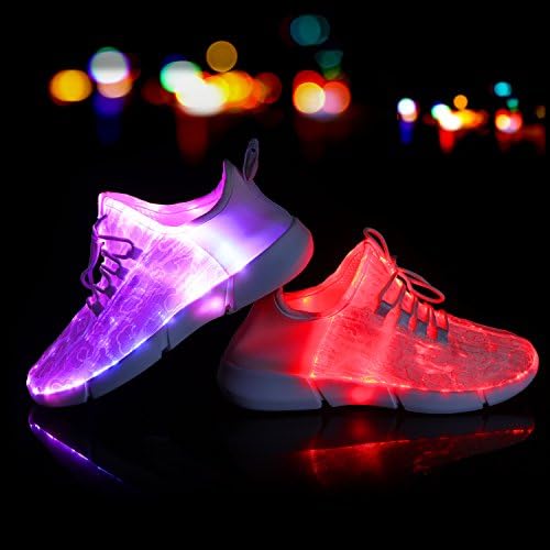 Shinmax Light Up Shoes,Fiber Optic LED Shoes for Women Men USB Charging Dancing LED Sneakers Flashing Shoes Glowing Luminous Trainers for Festivals,Christmas,Halloween and Parties White - Image 3