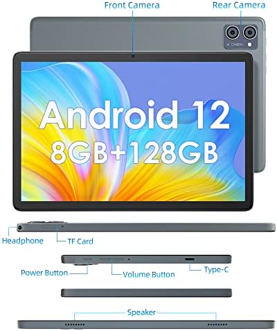 jumper 10 Inch Tablet, 8-Core Processor, 8GB RAM 128GB Storage, 1200p FHD IPS Touch Screen, Android 12 Tablets with Stereo Speakers, 13+5MP Camera, 6000mAh Battery, 5G WiFi, GPS, BT5.0, Type-C. - Image 7