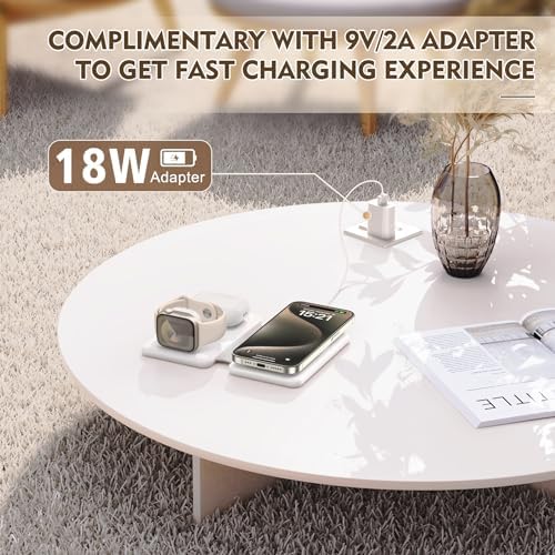 Magnetic Wireless Charger for iPhone: 3 in 1 Travel Charging Station for Apple Devices for iPhone 15 14 13 12 Pro Max Plus - Foldable Charging Pad for Apple Watch Series & Airpods 3 2 Pro - Image 5